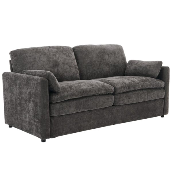 Cozy Upholstered Loveseat Sofa Oversized Comfy Comfy Cloud Sofa Double Cushion Loveseat Sofa Plush Cushion Sofa Couch For Living Room - Gray