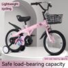 Fkznpj - 16" Sporty Kids Bike With Training Wheels And Stand Adjustable Saddle Suitable For Boys And Girls Aged 4 - 8 Years Tall Height 41 - 46" Available In A Variety Of Colors - Pink - Image 2