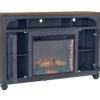 Americana - 66 In Fireplace TV Stand For TVs Up To 80" - Blue - Image 7
