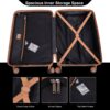 5 Piece Set (20"24"28 +A Travel Bag And A Toiletry Bag), Hard Case Spinner Wheels Luggage Sets With Tsa Lock Carry On Suitcase Luggage Durable Suitcase Color Matching - Dark Green - Image 5