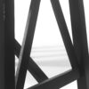 Farmhouse Style Dining Table With Wood Like Top - Matte Black - Image 10