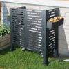 4 X 2 Ft Air Conditioner Fence For Outdoor Units, Metal Privacy Fence Cover, Perfect To Conceal Air Conditioning Units - Charcoal - Image 2
