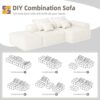 Modern Oversized Modular Sectional Sofa With Ottoman, Seat, Chaise Lounge And Armrest, Sparkling Chenille Fabric Soft Cushion Sofa With 4 Pillows, 4 Pieces Diy Combination Tufted Sofa, No Assembly Required - Beige - Image 16