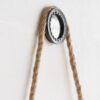 Handsome Cleveland Mirror With Rope Strap Contemporary Design Circle Mirror With Round Metal Frame For Wall Decor Bathroom, Entryway - Black And Silver - Image 3