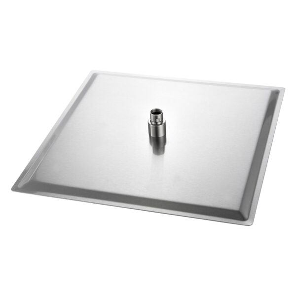Modern 10" Square Rainfall Shower Head & Stainless Steel Wall Or Ceiling Mount Luxury Spa Shower Panel - Brushed Nickel