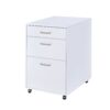 Coleen - High Gloss File Cabinet - White / Chrome - Image 2