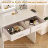 Elegant LED Mirror Vanity Dressing Table With Adjustable Lights, Drawers & Storage - White - Image 13