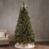 Cashmere And Snow Bristle Mixed Christmas Tree With Pine Cones - Green - Image 5