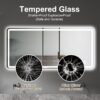LED Bathroom Vanity Mirror, Anti Fog, Dimmable, Shatter Proof Tempered Glass - Silver - Image 9