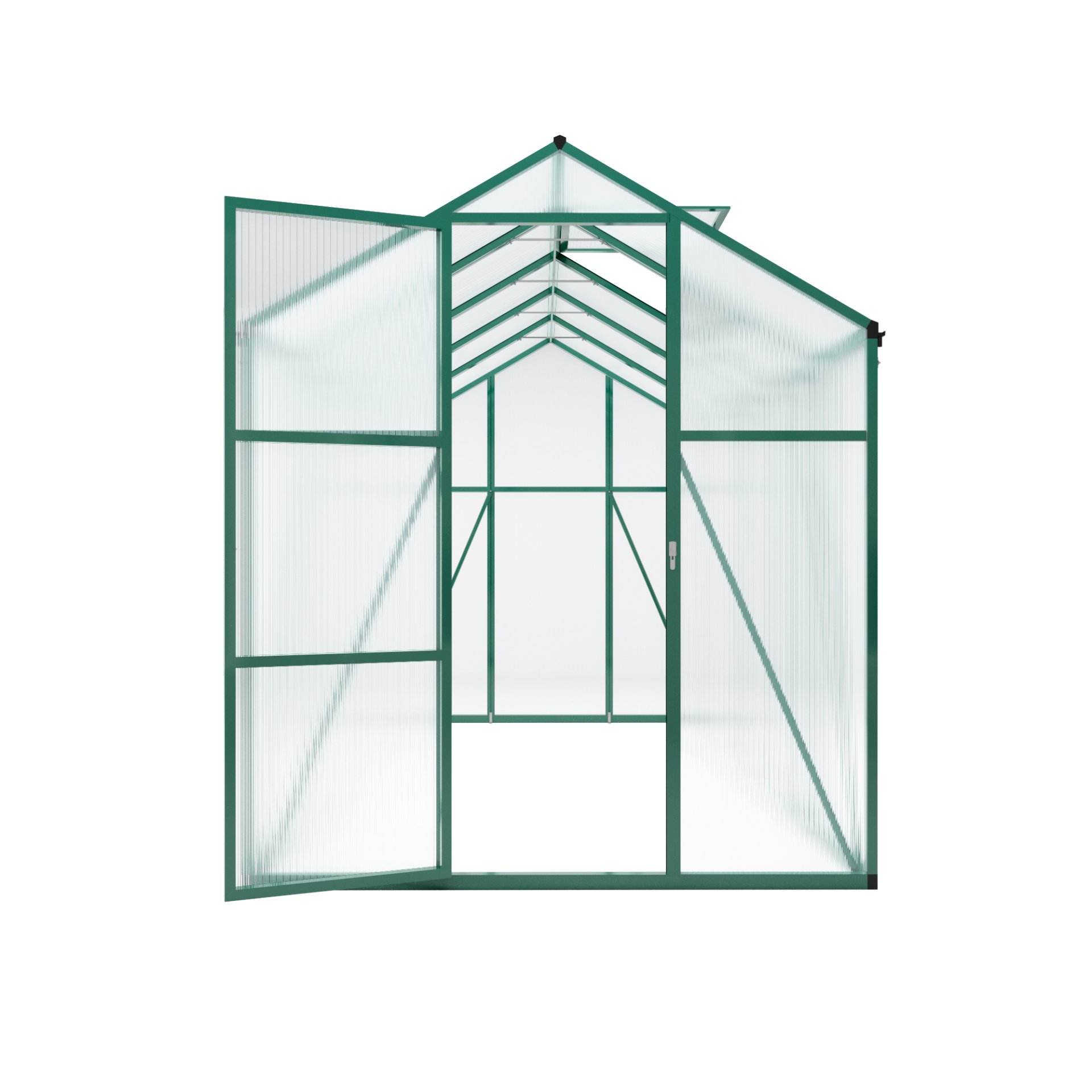 Newly Marketed Gain Height Windproof Aluminum Greenhouse 6 X 10 Ft Polycarbonate Greenhouse Raised Base And Anchor Aluminum Heavy Duty Walk - In Greenhouses For Outdoor Backyard In All Season - Green - Image 12