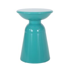 Outdoor Metal End Table Large - Teal