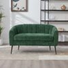 Glam Mini Loveseat, Accent Couch - Green - Image 4
