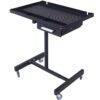 Adjustable Tear Down Work Table With Drawer For Garages, Repair Shops, And Diy, Portable, (4) 2.5" Swivel Casters, 220 Pound Capacity, Rubber Corners, Heavy Duty Steel - Black - Image 2