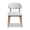 Locke - Modern Upholstered Dining Chair With Frame - Salt / Pepper - Image 3
