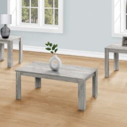 Table Set, Coffee, End, Side, Accent, Living Room Transitional (Set of 3) - Gray