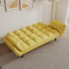 Sofa Soft Two Armrests Throw Pillow Pillow Comfortable Fit Apartment Bedroom Small Space - Yellow - Image 7