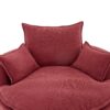 360° Swivel Sofa Chair Accent Barrel Chair With Dual Layer Cushion And Removable Pillows - Red - Image 20