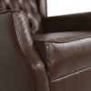 Amedou - Contemporary Tufted Wingback Rocking Chair - Dark Brown - Image 12
