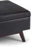 Owen - Coffee Table Storage Ottoman - Distressed Black - Image 7