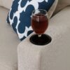 Sectional With Storage Chaise And Cupholder Armrest - Beige - Image 4