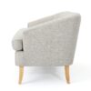 Mid Century Modern Loveseat With Polyester Upholstery And Birch Wood Frame - Beige - Image 6