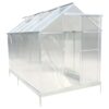 6.3'x10.2'x7' Polycarbonate Greenhouse, Heavy Duty Outdoor Aluminum Walk-In Green House Kit With Rain Gutter, Vent And Door For Backyard Garden - Aluminium - Image 9