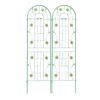 2 Pack Metal Garden Trellis Rustproof Trellis For Climbing Plants Outdoor Flower Support - Green - Image 15