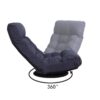 Adjustable Japanese Reclining Floor Chair Sofa With Metal Frame For Living Room & Balcony - Navy - Image 9