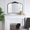 Classic Design Large Arch Mirror And Baroque Inspired Frame For Living Room Bathrrom Enterway Console - Black - Image 4