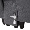 Upholstered Sofa With Console, 2 Cupholders And 2 USB Ports Wired Or Wirelessly Charged, Modern Linen Fabric Couches With 4 Pillows (4 Seat) - Dark Gray - Image 18