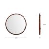 Hausen - Mid-Century Modern Round Accent Wall Mirror - Brown Walnut - Image 14
