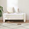 Ottoman Oval Storage Bench, 3D Lamb Fleece Bench With Large Storage Space For The Living Room, Entryway And Bedroom - Cream White - Image 2