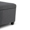Avalon - Storage Ottoman Bench - Slate Gray - Image 4