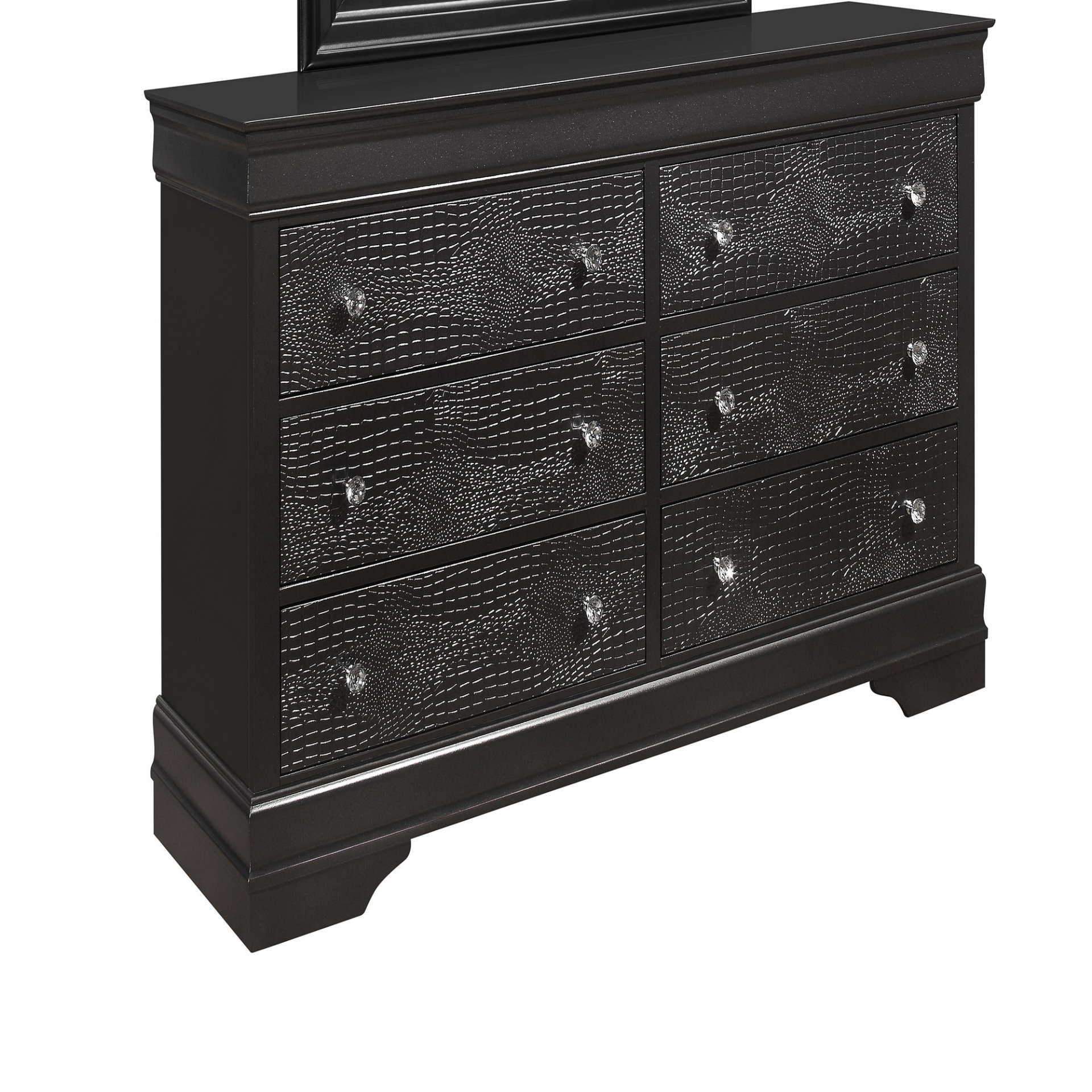 Shaker - Crocodile Metallic Dresser - Gray - Image 4