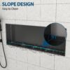 Stainless Steel Shower Niche 37" X 13" For Bathroom And Kitchen - Gunmetal Black - Image 7