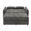 Loveseat Sofa Pull Out Sofa Bed Tufted Sleeper Sofa With An Adjustable Backrest, 3 USB Ports And 2 Lumbar Pillows For Living Room - Gray - Image 17