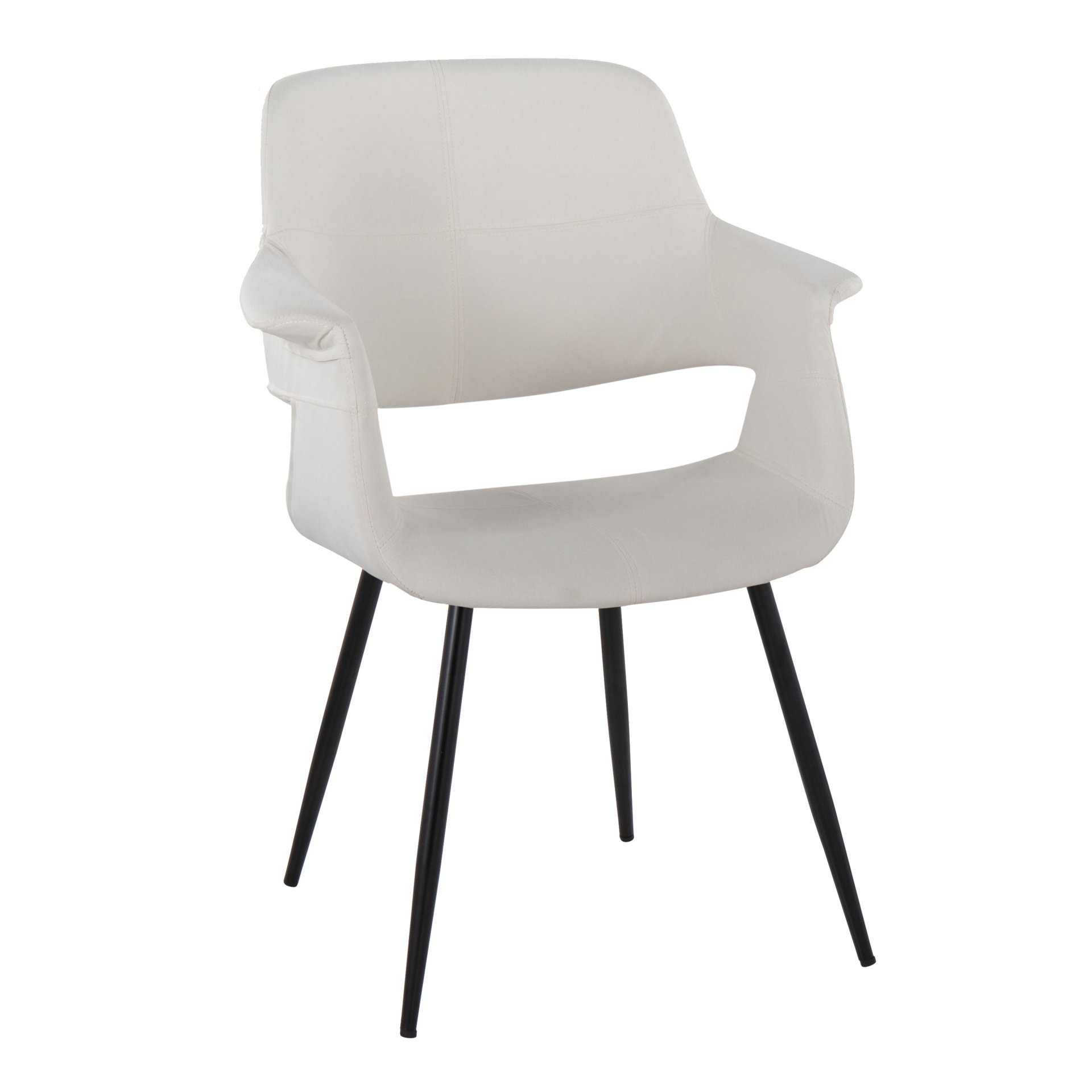 Vintage Flair - Glam / Art Deco Chair (Set of 2) - Black / Cream - Image 2