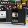 Heavy Duty Metal Garage Storage Cabinet With Wheels Sturdy Tool Storage Solution In Steel - Black - Image 10