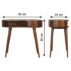 Rounded Writing Desk - Chestnut - Image 12