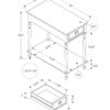 Accent Side Table, 2 Tier, Storage Drawer, Traditional - Cherry - Image 4