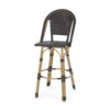 Outdoor Rattan And Aluminum French Barstools (Set of 2) - Black - Image 7
