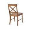 Acacia Wood Dining Chair With X Shaped Back (Set of 2) - Dark Oak - Image 7
