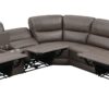 Kantu - Synthetic Leather Motion Sectional Sofa - Brown - Image 2