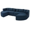 Boneless - Couch Modular Sectional Sofa With Deep Seating And Curved Design - Blue - Image 12