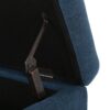Hyatt - Suede Storage Ottoman With Tufted Top And Dark Wooden Legs - Navy Blue - Image 12