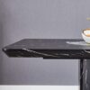 Modern Dining Table With Marbled Design For Luxurious Elegance - Black - Image 11