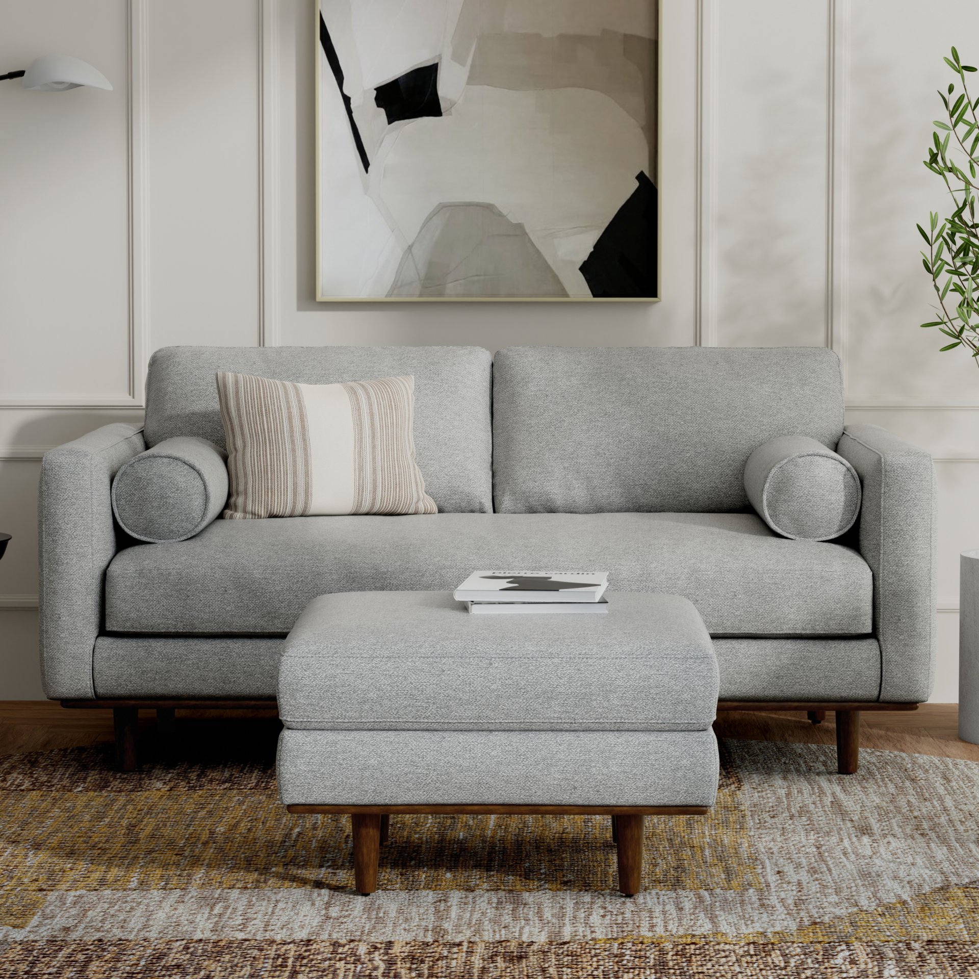 Morrison - Upholstered Sofa - Mist Gray - Image 9