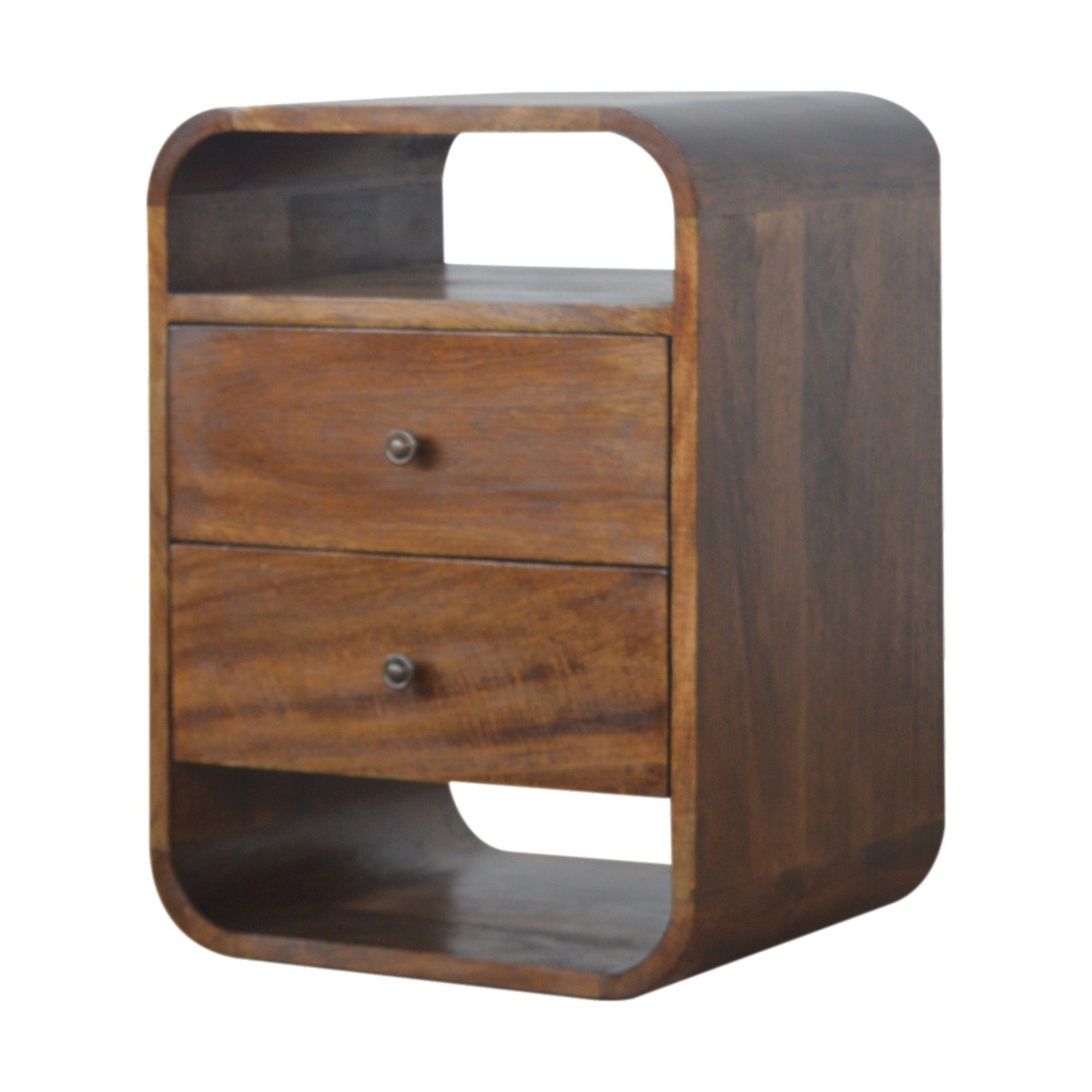 Curve 2 Drawer Nightstand - Brown - Image 5