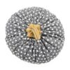 Pumpkin Ornament Decor For Holiday Harvest Festival Fall Festival & Thanksgiving (Set of 3) - White / Gray - Image 4