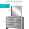 Marilla - Dresser - Silver Champagne - Image 2